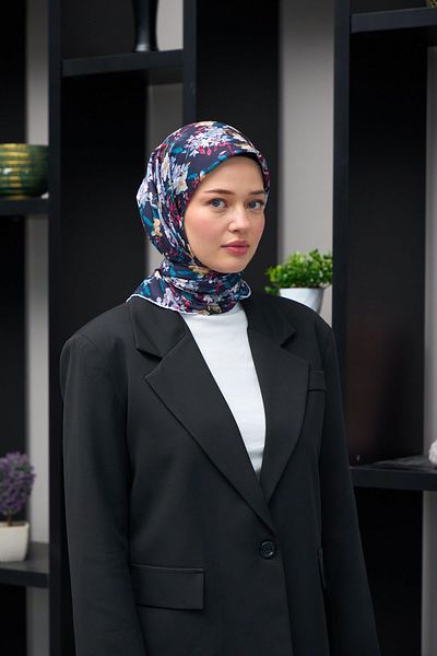 İpekhan Μαλακό κασκόλ Harmony Collection Navy Blue - 1177-02