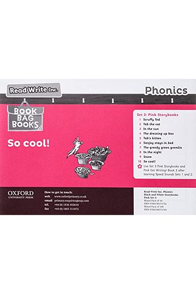 OXFORD UNIVERSITY PRESS Read Write Inc Phonics Black And White Pink Set 3 Storybooks Mixed Pack Of 10