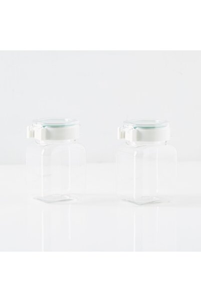 Home Box Easy Click Square Canister - Set of 2