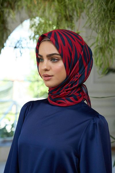 İpekhan Μαλακό κασκόλ Navy Blue Red Summer Sparkle Collection - 1184-11