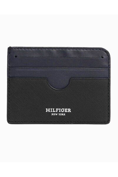 Tommy Hilfiger Men's Logo Black Card Holder with Inner Compartment AM0AM12193-BDS