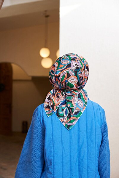 İpekhan Geo Oval Soft Шарф Помаранчевий Чорний 1158-19