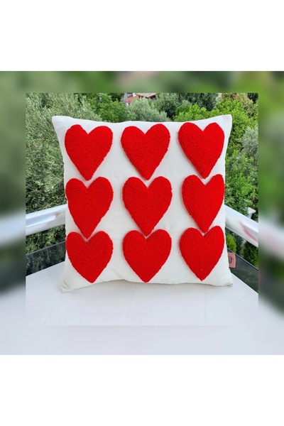 afralya home 45*45 cm Heart Punch Heart Pillow - Throw Pillow Case