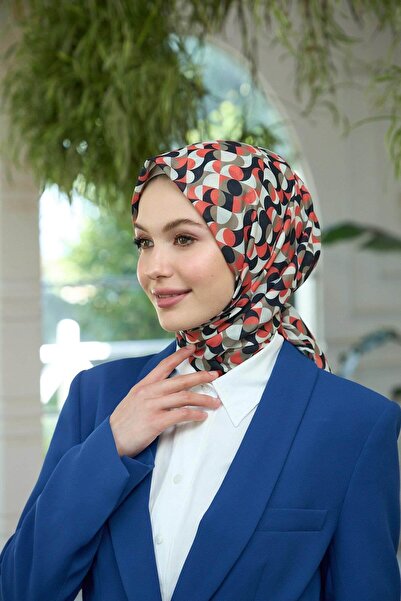 İpekhan М'яка шарф чорно-помаранчева колекція «Літній блиск» - 1185-02