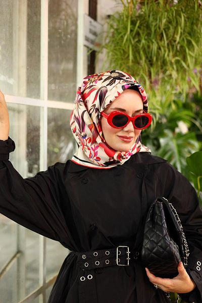 Silk Home 11430-18 موديل وشاح حرير تويل