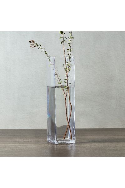 Home Box Eclat Geo Glass Modern Vase - 10x10x40 cm
