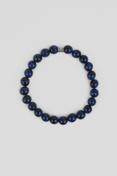 So CHIC... Kaplan Gözü Taşlı Gümüş Erkek Bileklik