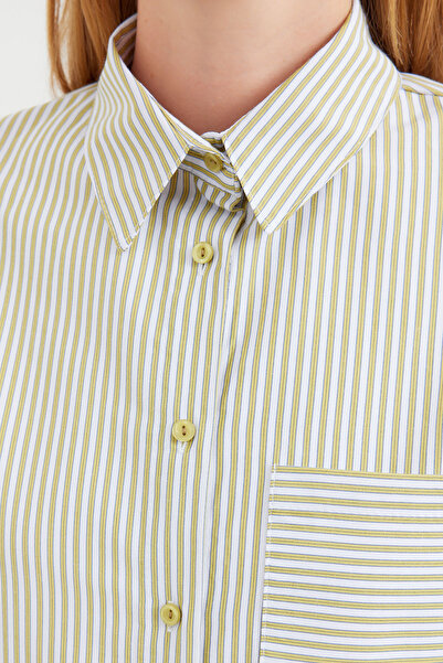 Bigdart 20212 E.Green nadrozmerná pruhovaná košeľa s jedným vreckom