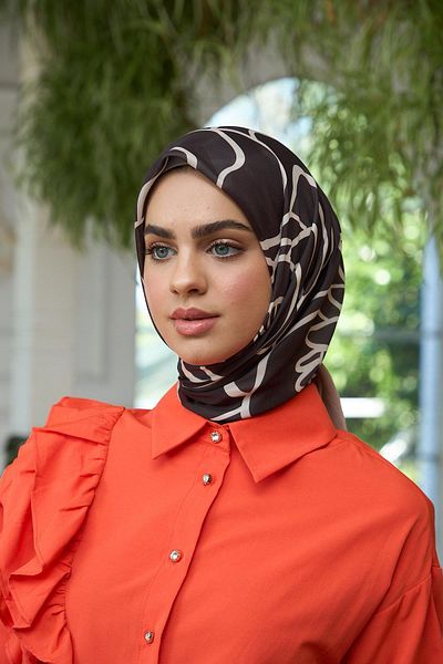 İpekhan Μαλακό κασκόλ Bitter Brown Brown Summer Shine Collection - 1188-07