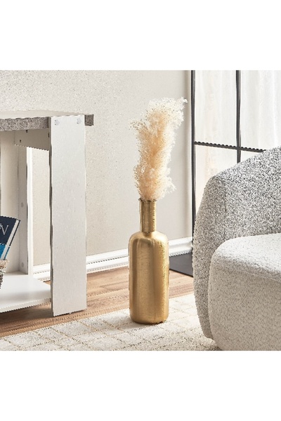 Home Box مزهرية معدنية ضيقة الفم من أفيا - 15×15×48 سم