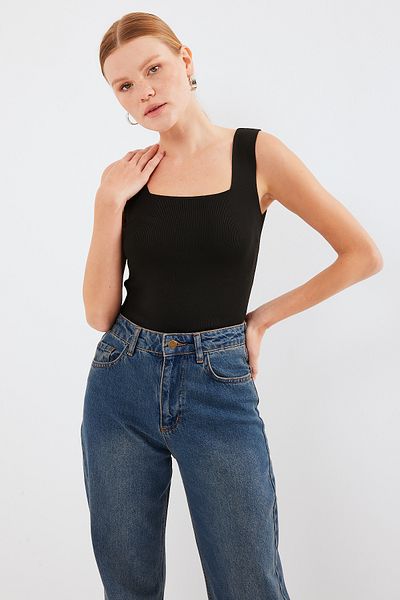 Bigdart 15878 Black Strappy Ball Blouse