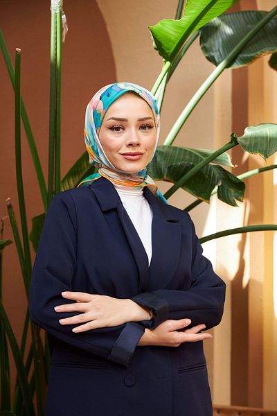 İpekhan Nature Line Rose Soft Scarf Turquoise Green 1156-04