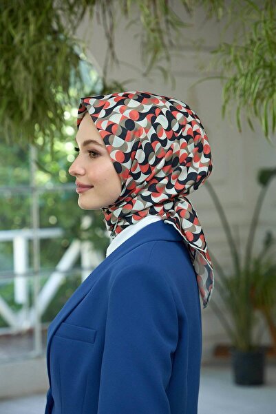 İpekhan М'яка шарф чорно-помаранчева колекція «Літній блиск» - 1185-02