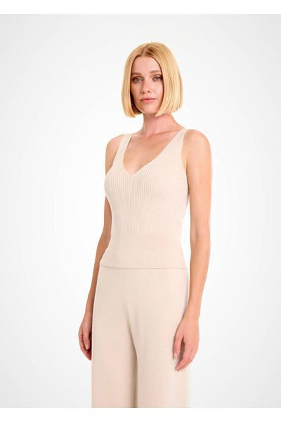 Knitss Πλεκτό μπλουζάκι με λαιμόκοψη από μαλλί Merino
