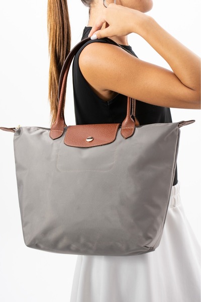 HBS KADIN  TABA KATLANABİLİR DERİ SAPLI BÜYÜK KOL OMUZ VE EL ÇANTASI