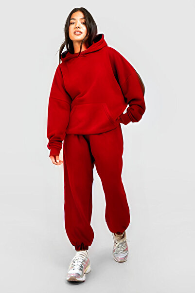 YAKAMEL Set de trening gros pentru femei, cu 3 fire, buzunar cangur, hanorac ...