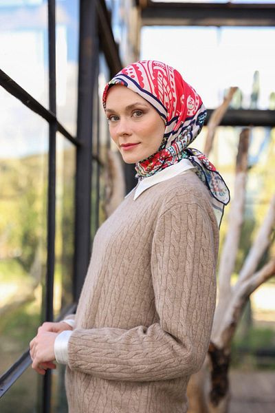 İpekhan Μαλακό κασκόλ Boheme Collection Pomegranate Flower 1172-05
