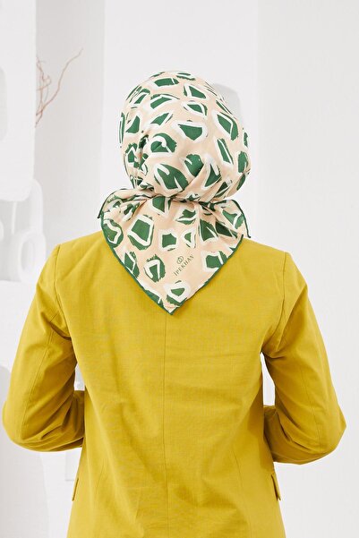 İpekhan Relax Geometrik Trapz Soft Шарф Морський зелений 1144-11