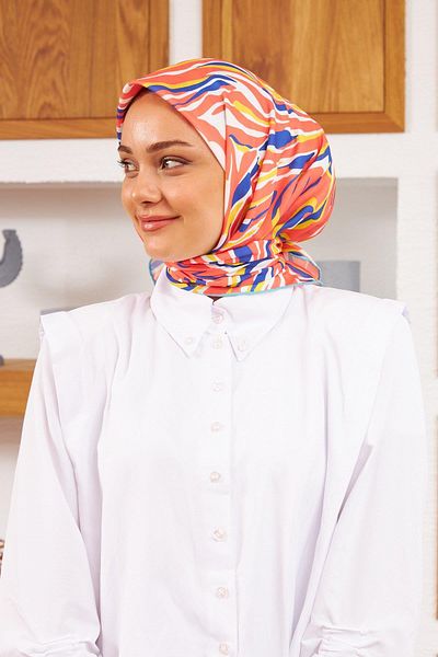 İpekhan Nature Zebra Soft Scarf Ροζ Πορτοκαλί 1141-13