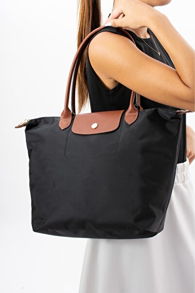 HBS KADIN  TABA KATLANABİLİR DERİ SAPLI BÜYÜK KOL OMUZ VE EL ÇANTASI