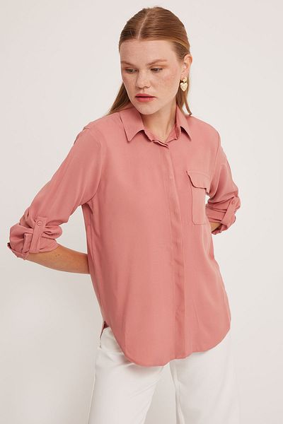 Bigdart Dried Rose Women's Shirt - Pocket Detailed, Model 20234