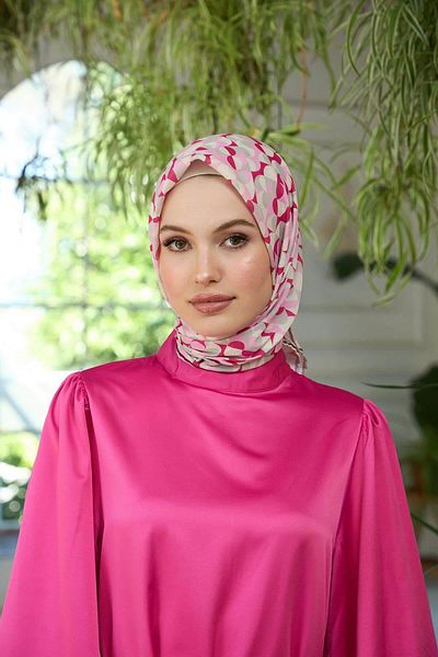 İpekhan Μαλακό κασκόλ Pomegranate Flower Collection - Candy Pink, Summer Sparkle 1185-13
