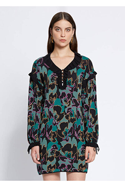 Knitss Μίνι πλεκτό φόρεμα με σχέδιο Magnolia