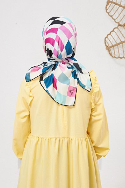 İpekhan Relax Geometric Ala Soft Scarf Black 1139-17