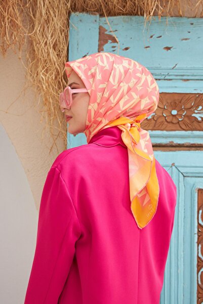 İpekhan Κασκόλ Eva Pattern Orange 1132-07