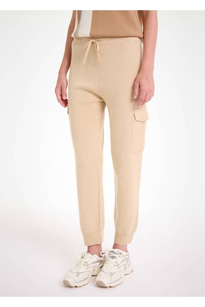 Knitss Cashmere Blended Beige Knitwear Cargo Pants