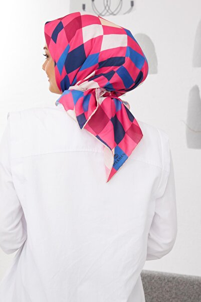 İpekhan Relax Geometrik Ala Soft Шарф Білий 1139-07