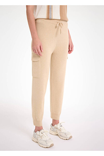 Knitss Cashmere Blended Beige Knitwear Cargo Pants