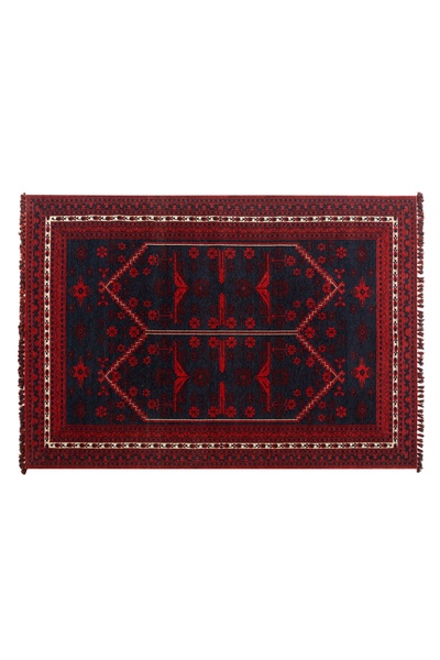 Mudo Home JINA HALI KIRMIZI LACİVERT 160X230