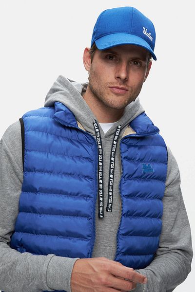 UCLA BLUME Mavi Fermuarlı ve Cepli Polyester Standard Fit Erkek Yelek