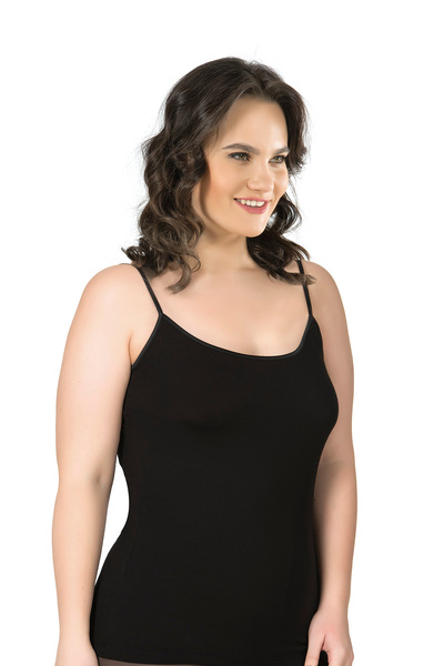 ÖZKAN underwear Özkan 25923 3 Pack Women's Viscose Rope Strap Bias Soft Thin Strap Large Large Size Athlete