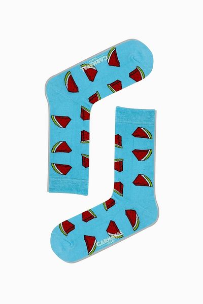 CARNAVAL SOCKS Καλοκαιρινές κάλτσες Unisex Μπλε Καρπούζι