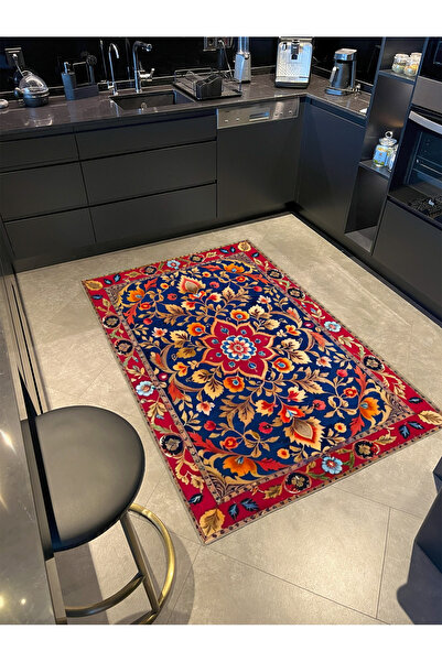 Rugs Modern Halı Συλλογή Paris, θέμα Ναυτικό Μπλε, έθνικ μοτίβα και φλοράλ σχ...