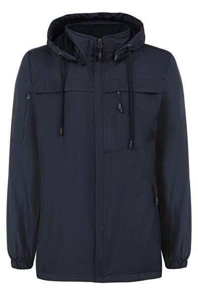 Remsa Spor Синій чоловічий пуховик - з капюшоном, вітрозахисний, з кишенями RMNT01