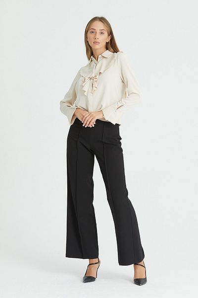 PERA MODA Bluză drapată cu volane în față Cămașă elegantă