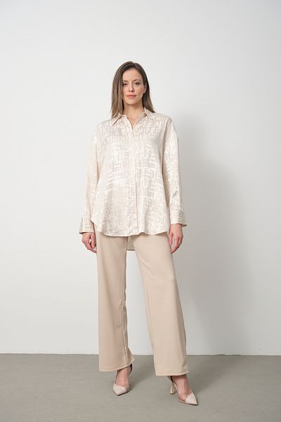 PERA MODA Cămașă jacquard oversize - Design care nu arată