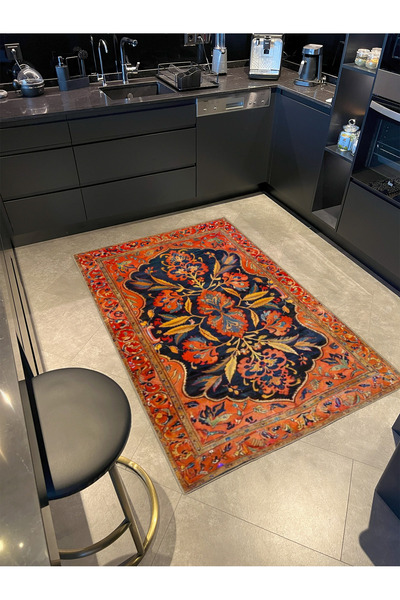 Rugs Modern Halı سجادة زخرفية عتيقة من مجموعة باريس ذات طابع برتقالي ونمط تقل...