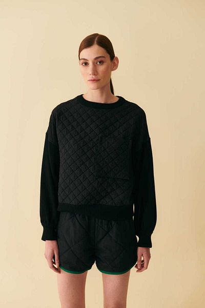 Mısırlı Pulover de damă negru cu model