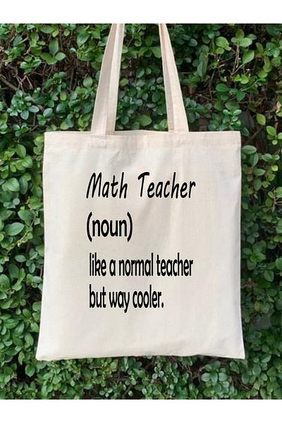 Cemira Geantă de cadou pentru profesor de matematica. Geantă de stofa