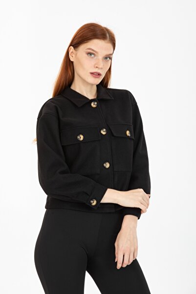 PERA MODA Crop Jacket - Σχέδιο διπλής τσέπης