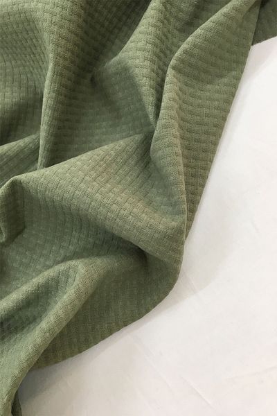 Yiğit Kumaş Khaki Jacquard Tough Linen Fabric