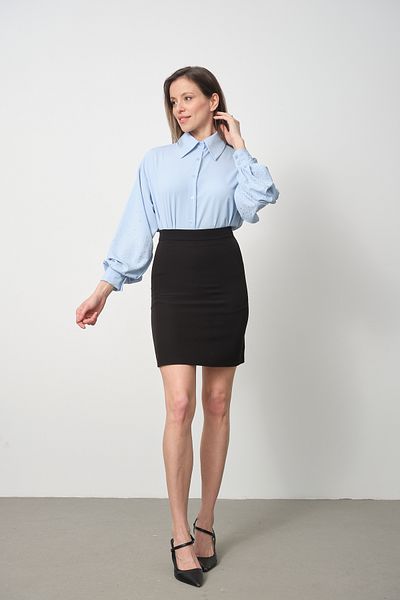 PERA MODA Cămașă de invitație cu mânecă cu balon cu detalii de piatră - elegantă și fără prejudecăți