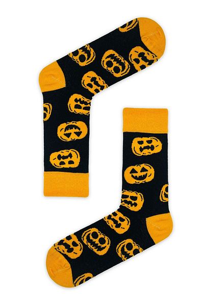 CARNAVAL SOCKS Κάλτσες αποκριών κολοκύθας με σχέδια - Πολλαπλή συσκευασία
