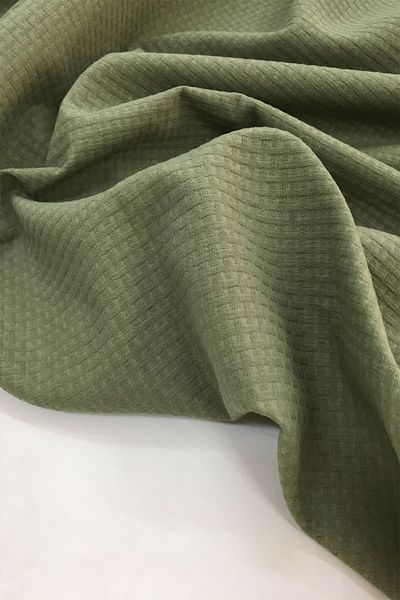 Yiğit Kumaş Khaki Jacquard Tough Linen Fabric
