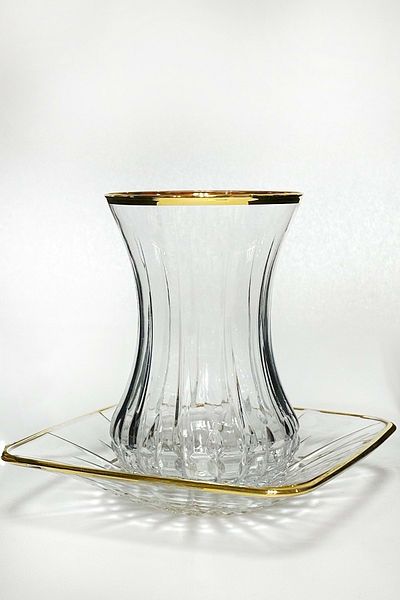 Jenisa 12 Piece Gilded Bakara Decor Cut Tea Set - Custom Made Tea Cup Plate