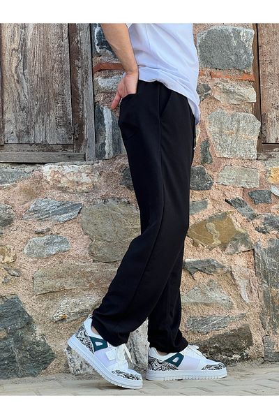 ElitWear Νέα σεζόν Άνετη εφαρμογή, ελαστικό ύφασμα φαρδύ παντελόνι με ελαστική μέση